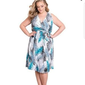 IGIGI

Womens Plus Size Sleeveless Wrap Knee-lengt